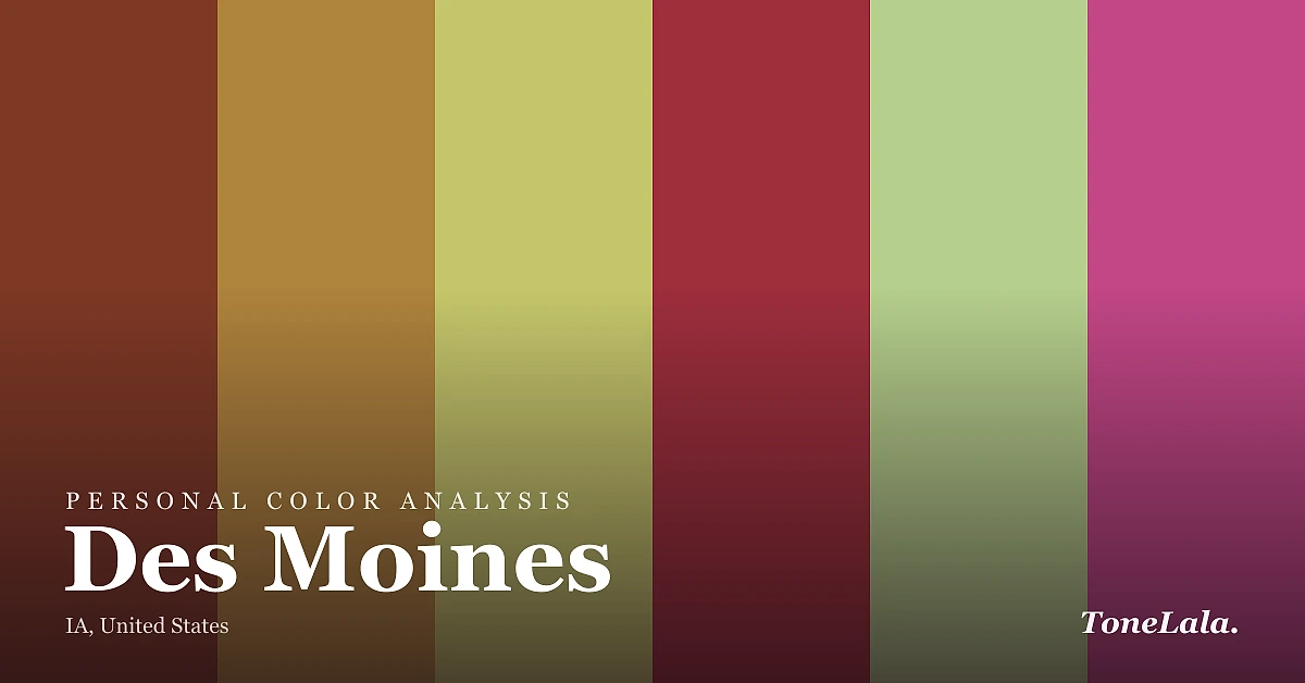 Personal color analysis in Des Moines — the Des Moines color palette by ToneLala