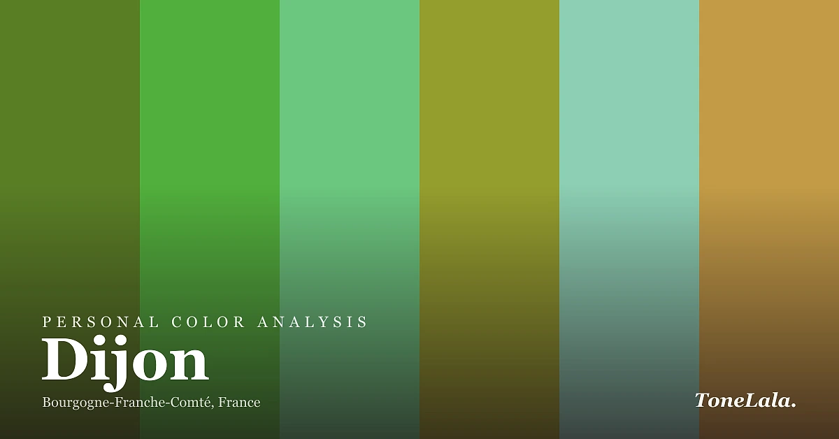 Personal color analysis in Dijon — the Dijon color palette by ToneLala