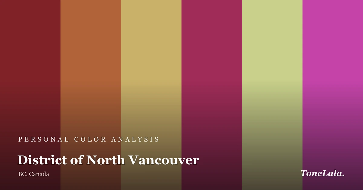 Personal color analysis in District of North Vancouver — the District of North Vancouver color palette by ToneLala