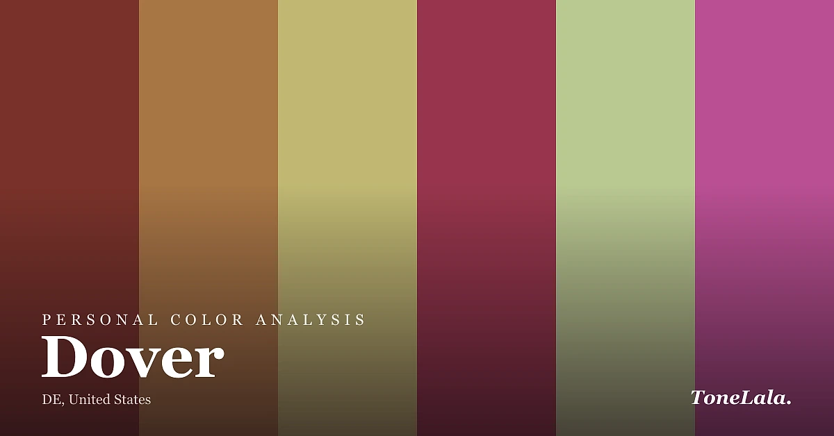 Personal color analysis in Dover — the Dover color palette by ToneLala