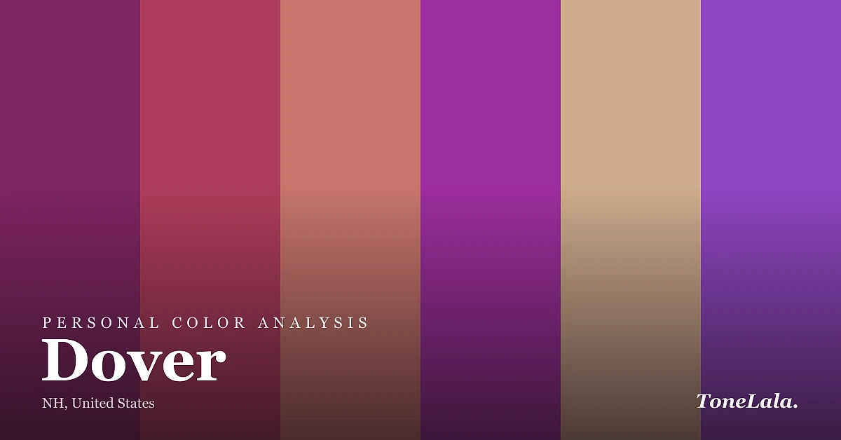 Personal color analysis in Dover — the Dover color palette by ToneLala