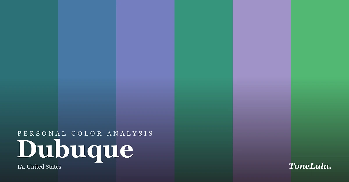 Personal color analysis in Dubuque — the Dubuque color palette by ToneLala