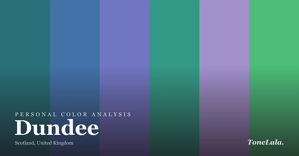 Personal color analysis in Dundee — the Dundee color palette by ToneLala