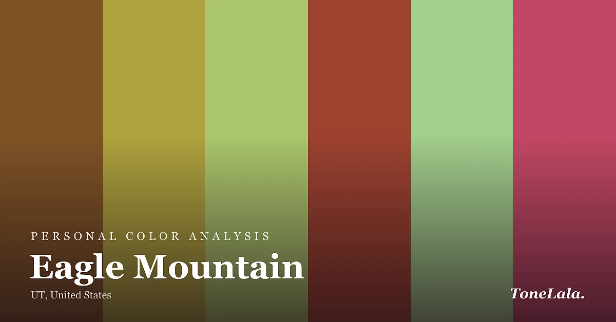 Personal color analysis in Eagle Mountain — the Eagle Mountain color palette by ToneLala
