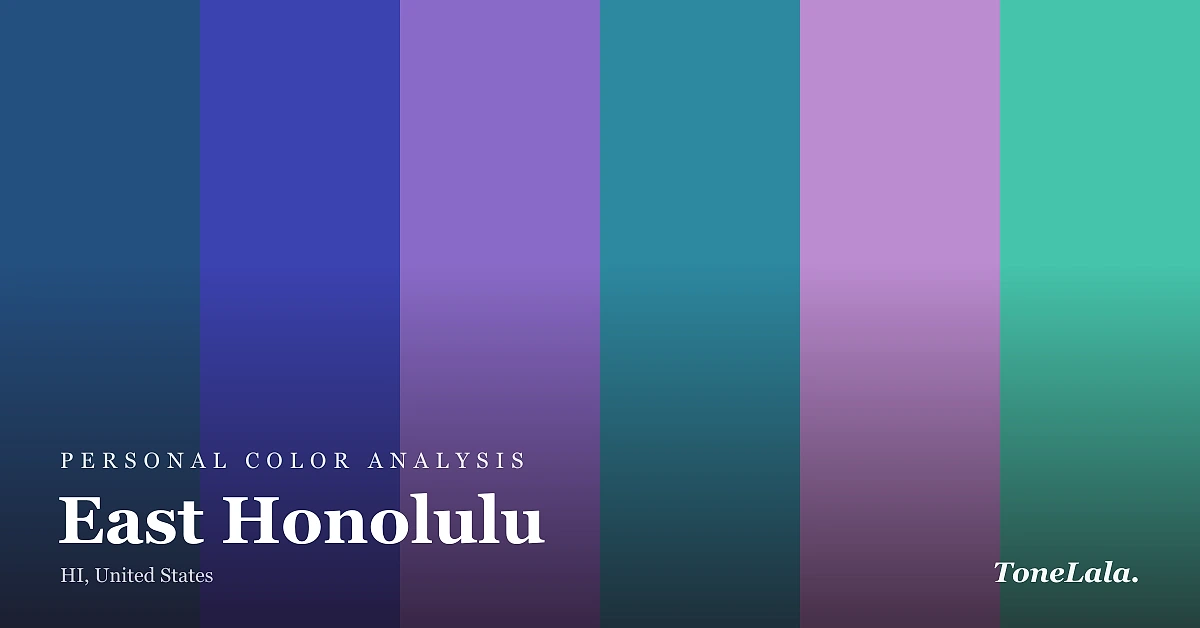 Personal color analysis in East Honolulu — the East Honolulu color palette by ToneLala