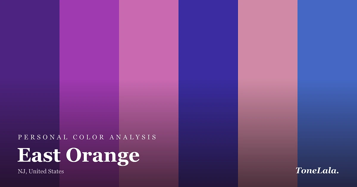 Personal color analysis in East Orange — the East Orange color palette by ToneLala