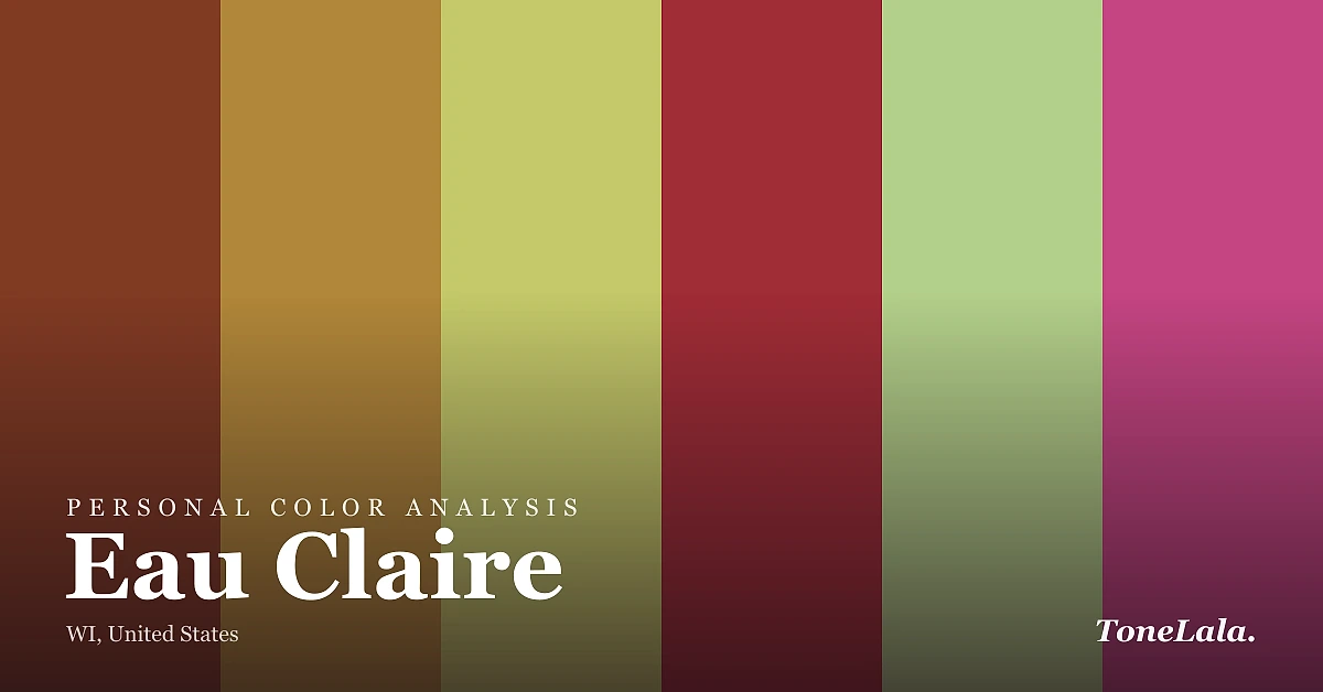 Personal color analysis in Eau Claire — the Eau Claire color palette by ToneLala