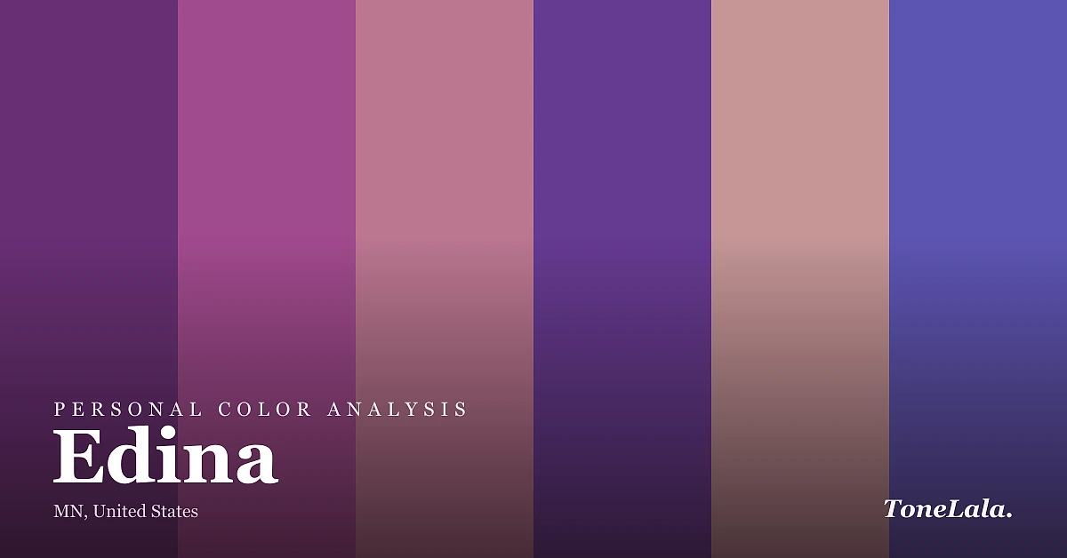 Personal color analysis in Edina — the Edina color palette by ToneLala