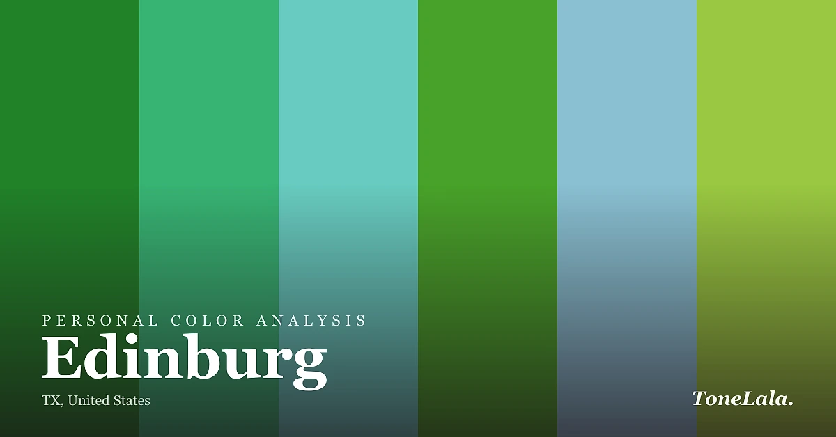 Personal color analysis in Edinburg — the Edinburg color palette by ToneLala