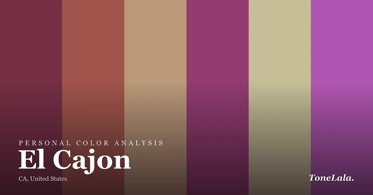 Personal color analysis in El Cajon — the El Cajon color palette by ToneLala