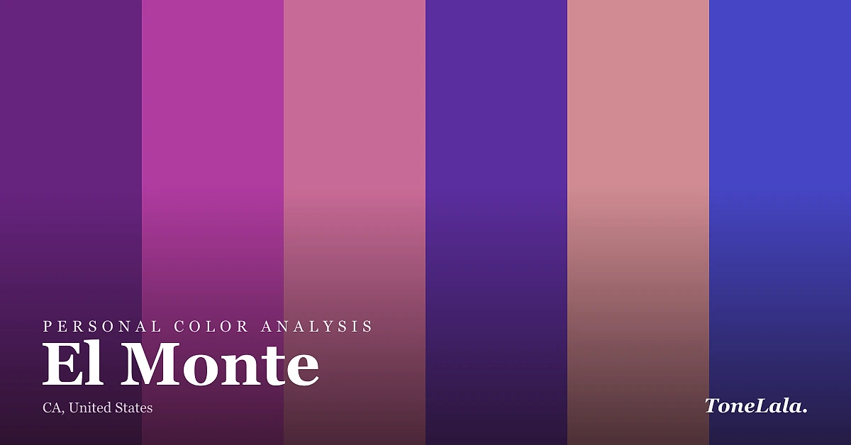 Personal color analysis in El Monte — the El Monte color palette by ToneLala