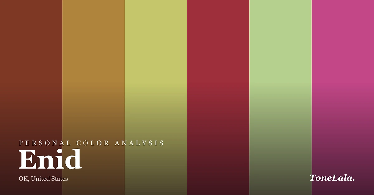 Personal color analysis in Enid — the Enid color palette by ToneLala