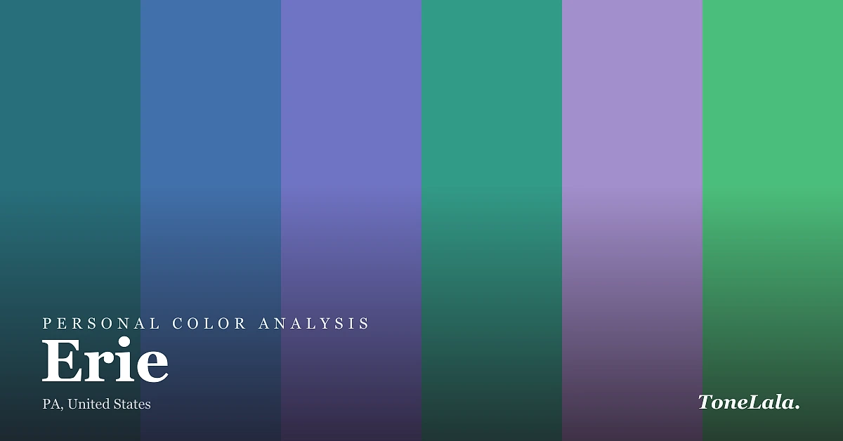Personal color analysis in Erie — the Erie color palette by ToneLala