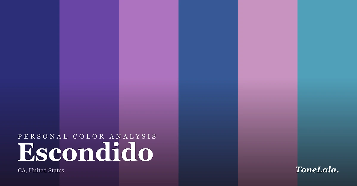 Personal color analysis in Escondido — the Escondido color palette by ToneLala