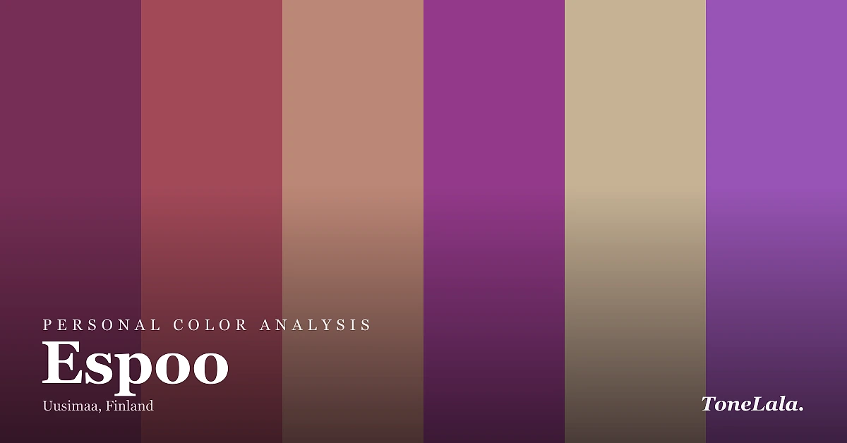Personal color analysis in Espoo — the Espoo color palette by ToneLala