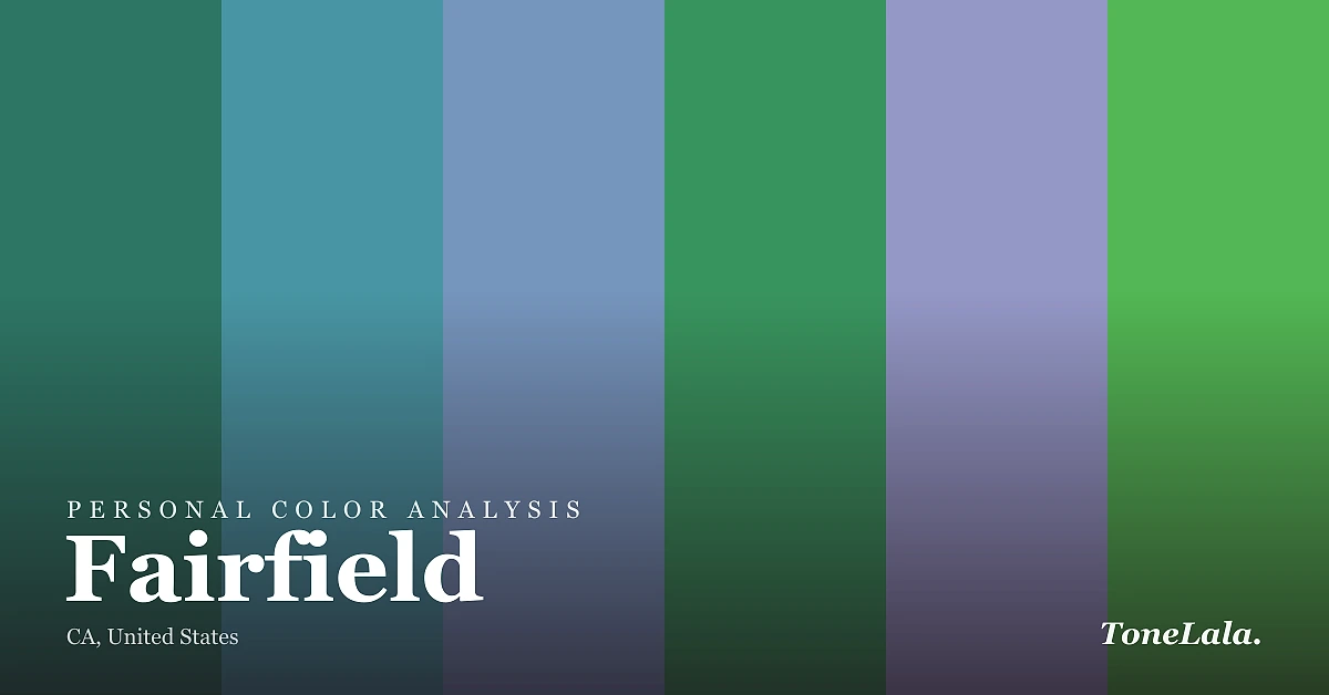 Personal color analysis in Fairfield — the Fairfield color palette by ToneLala