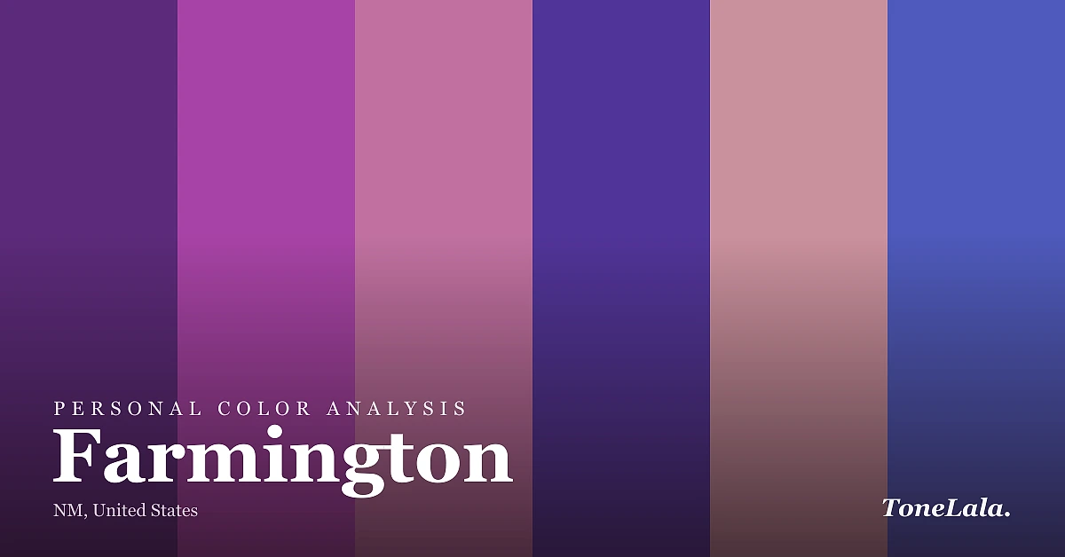 Personal color analysis in Farmington — the Farmington color palette by ToneLala