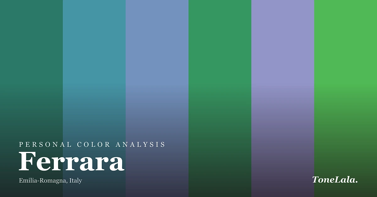 Personal color analysis in Ferrara — the Ferrara color palette by ToneLala
