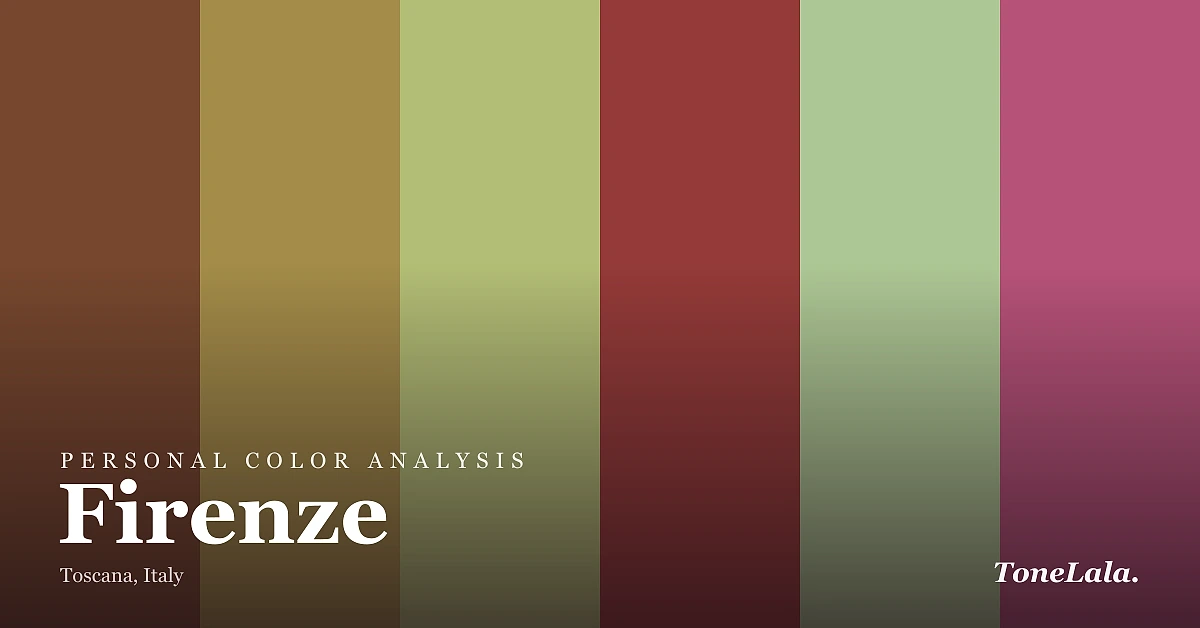 Personal color analysis in Firenze — the Firenze color palette by ToneLala