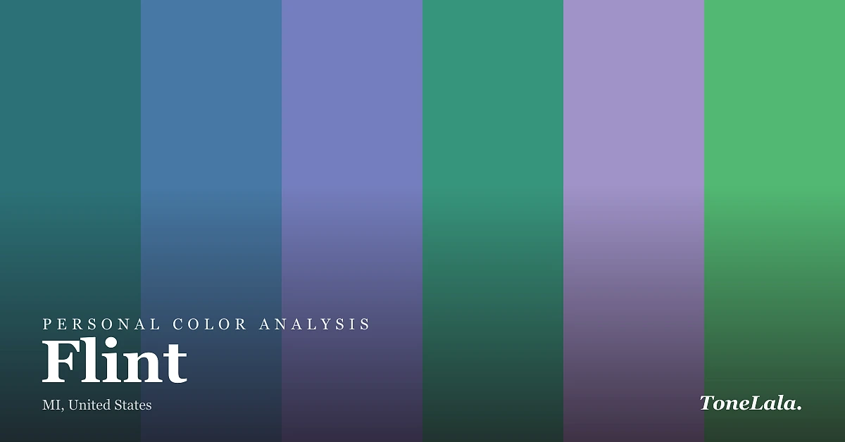 Personal color analysis in Flint — the Flint color palette by ToneLala