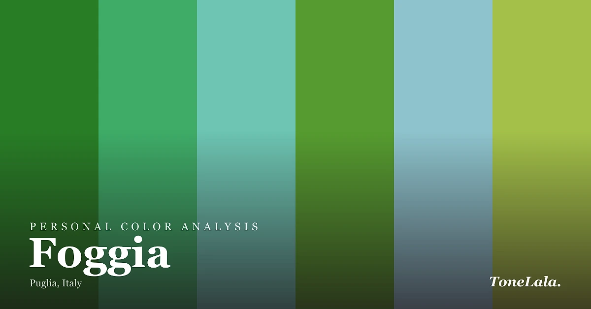 Personal color analysis in Foggia — the Foggia color palette by ToneLala
