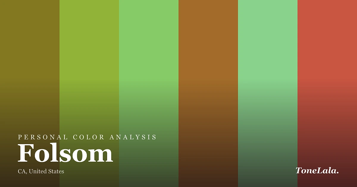 Personal color analysis in Folsom — the Folsom color palette by ToneLala