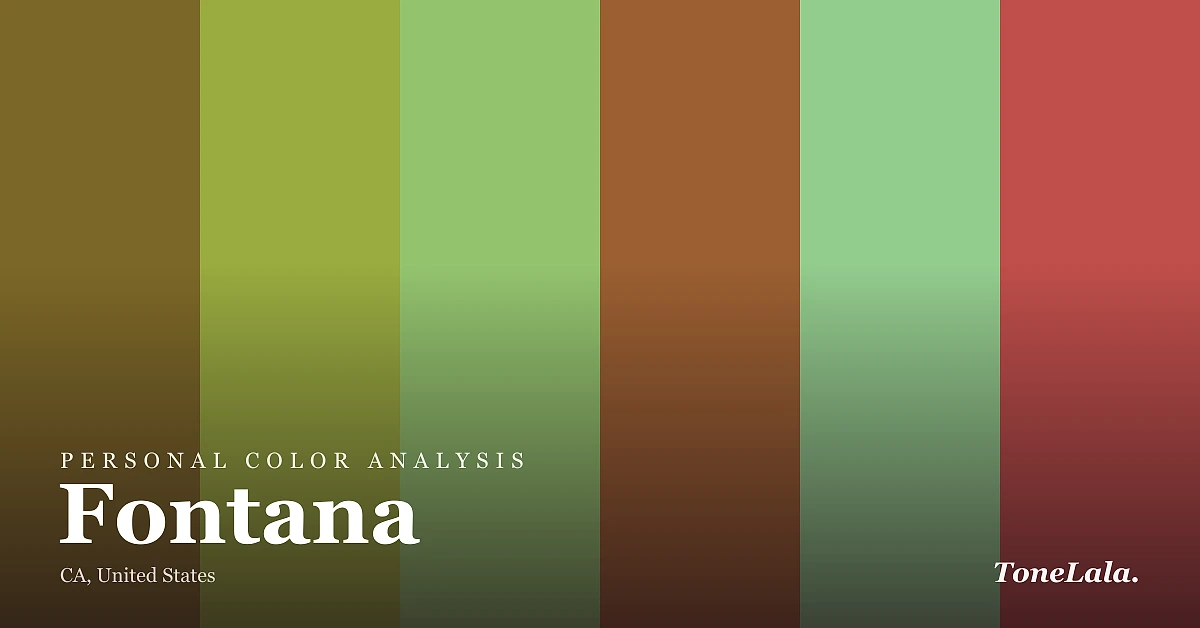 Personal color analysis in Fontana — the Fontana color palette by ToneLala