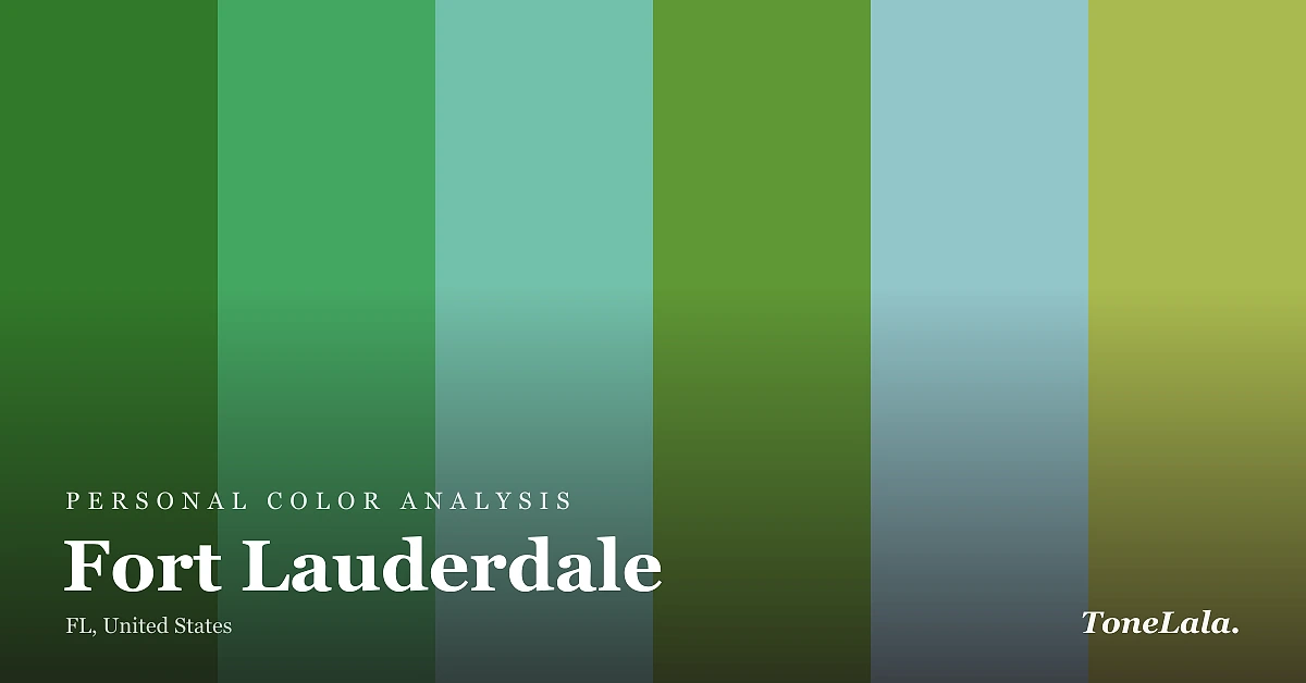 Personal color analysis in Fort Lauderdale — the Fort Lauderdale color palette by ToneLala