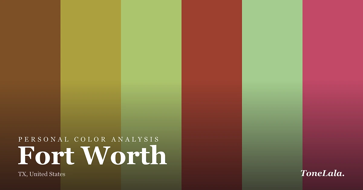 Personal color analysis in Fort Worth — the Fort Worth color palette by ToneLala