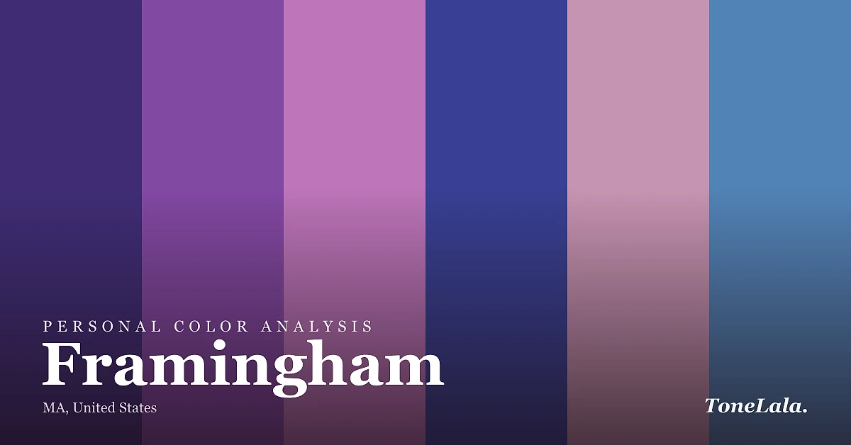 Personal color analysis in Framingham — the Framingham color palette by ToneLala