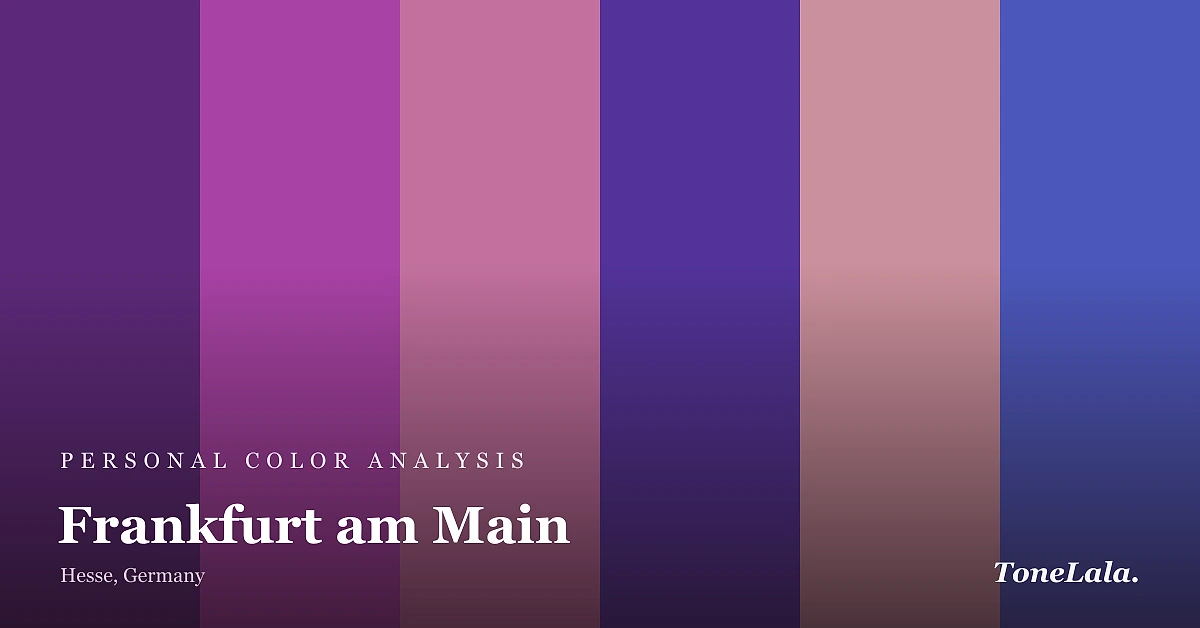 Personal color analysis in Frankfurt am Main — the Frankfurt am Main color palette by ToneLala