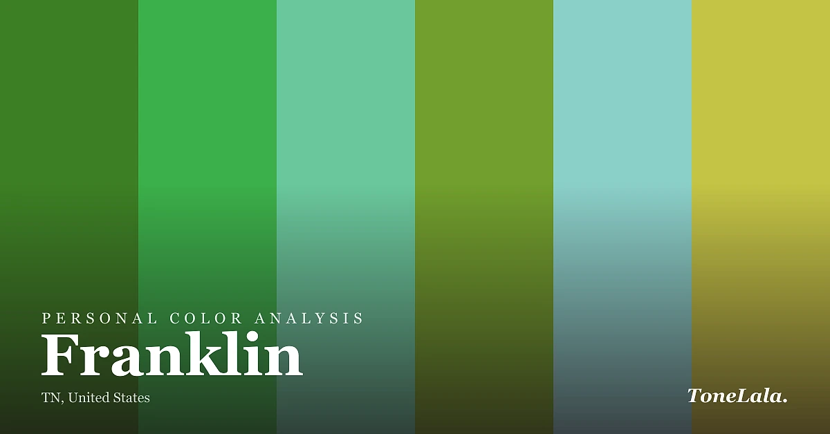 Personal color analysis in Franklin — the Franklin color palette by ToneLala
