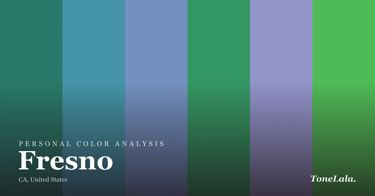 Personal color analysis in Fresno — the Fresno color palette by ToneLala