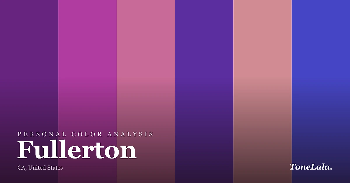 Personal color analysis in Fullerton — the Fullerton color palette by ToneLala