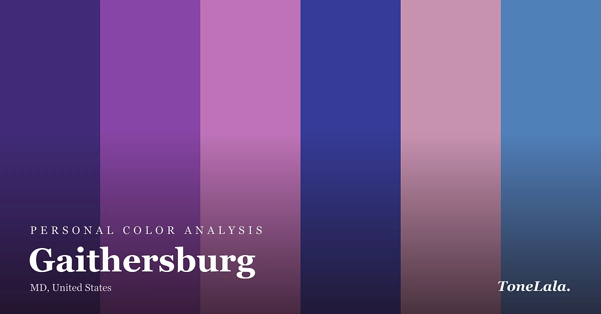 Personal color analysis in Gaithersburg — the Gaithersburg color palette by ToneLala