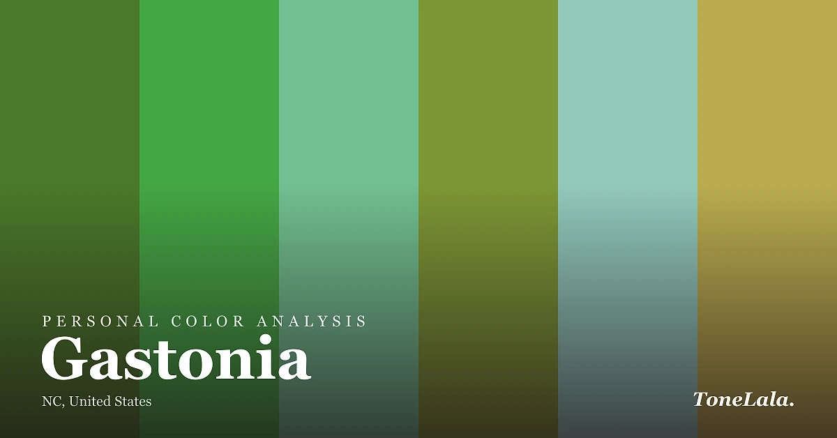 Personal color analysis in Gastonia — the Gastonia color palette by ToneLala