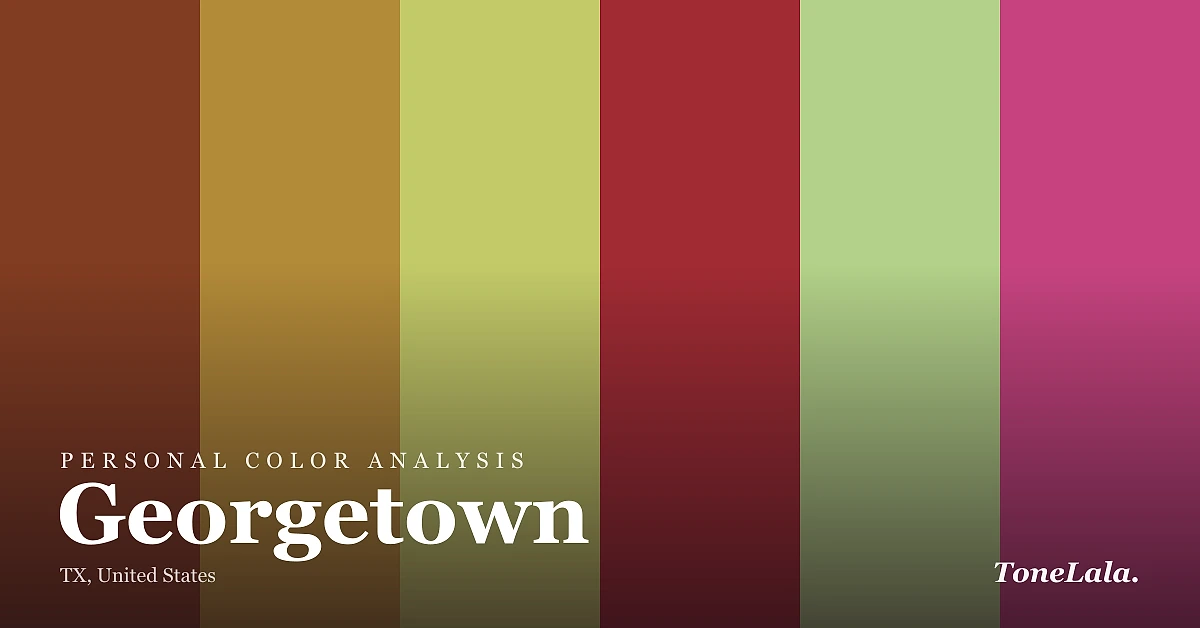 Personal color analysis in Georgetown — the Georgetown color palette by ToneLala