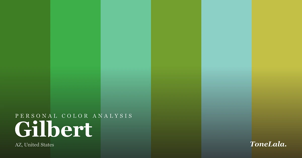 Personal color analysis in Gilbert — the Gilbert color palette by ToneLala
