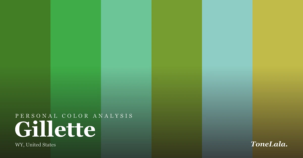 Personal color analysis in Gillette — the Gillette color palette by ToneLala
