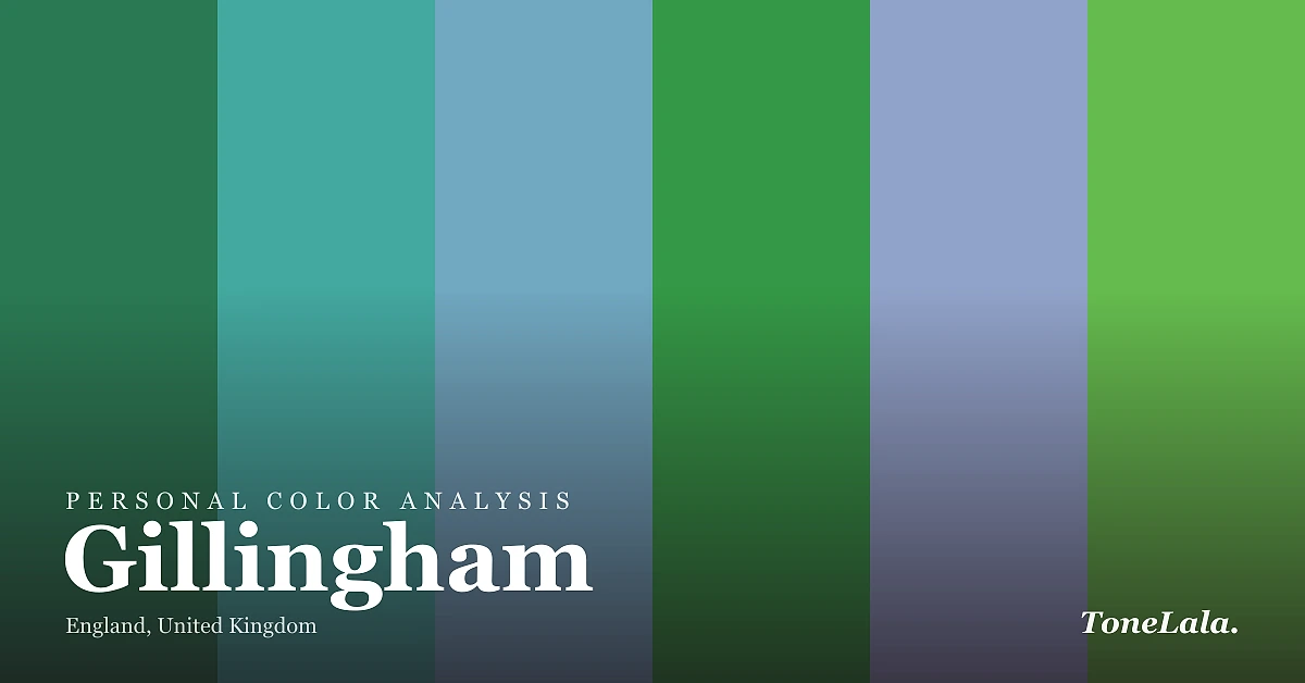 Personal color analysis in Gillingham — the Gillingham color palette by ToneLala