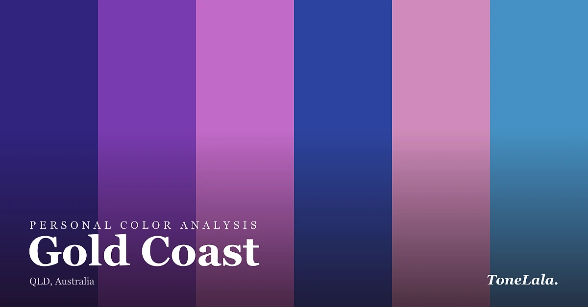Personal color analysis in Gold Coast — the Gold Coast color palette by ToneLala