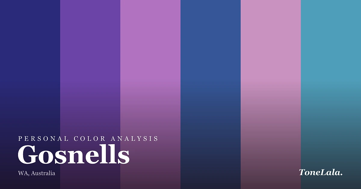 Personal color analysis in Gosnells — the Gosnells color palette by ToneLala