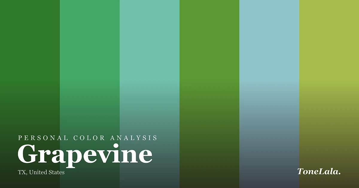Personal color analysis in Grapevine — the Grapevine color palette by ToneLala