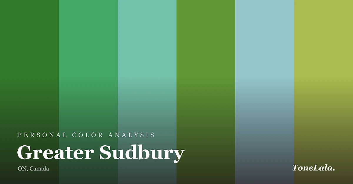 Personal color analysis in Greater Sudbury — the Greater Sudbury color palette by ToneLala