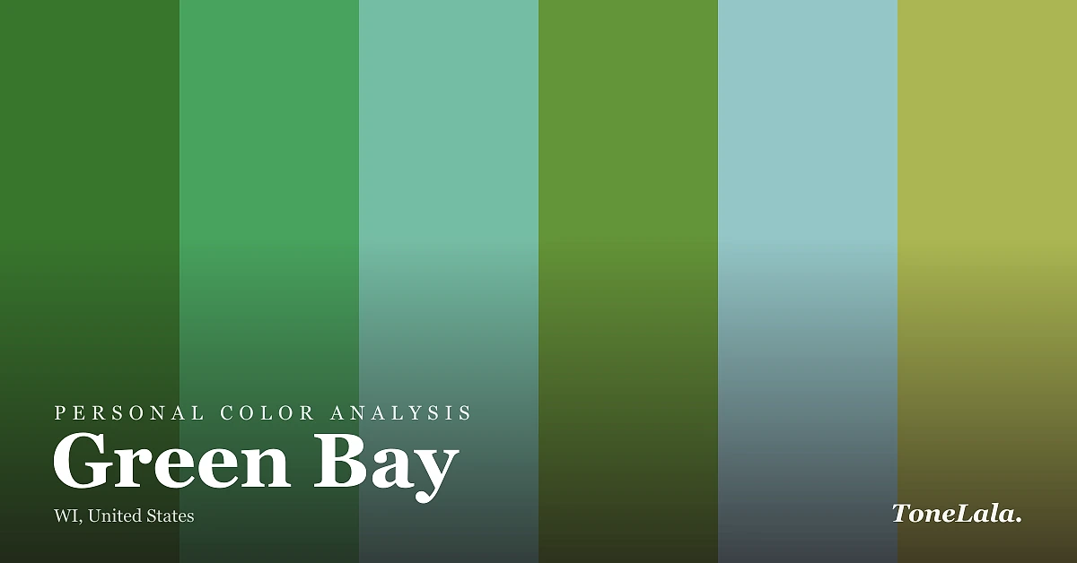 Personal color analysis in Green Bay — the Green Bay color palette by ToneLala