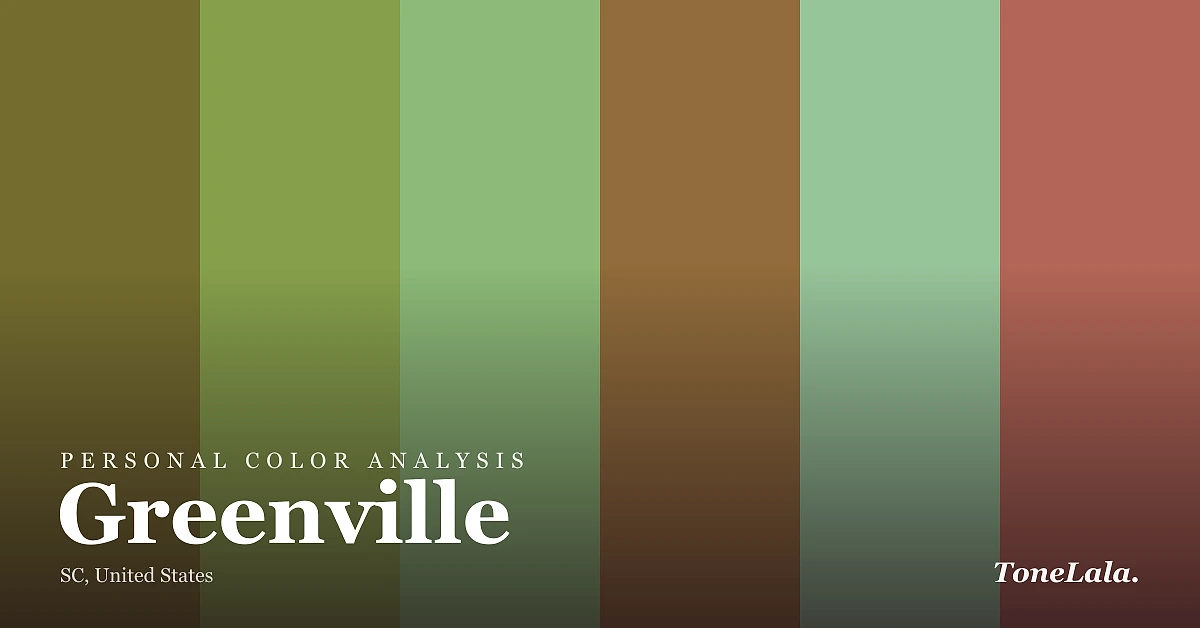 Personal color analysis in Greenville — the Greenville color palette by ToneLala
