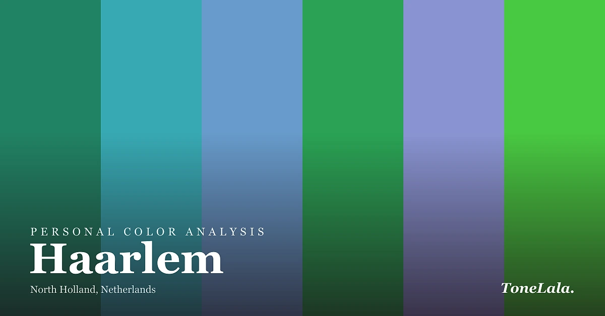 Personal color analysis in Haarlem — the Haarlem color palette by ToneLala