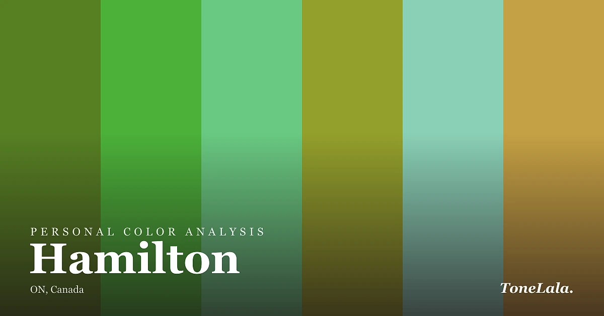Personal color analysis in Hamilton — the Hamilton color palette by ToneLala