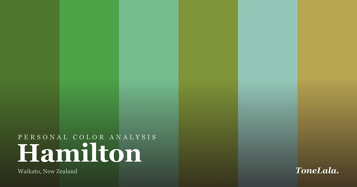 Personal color analysis in Hamilton — the Hamilton color palette by ToneLala
