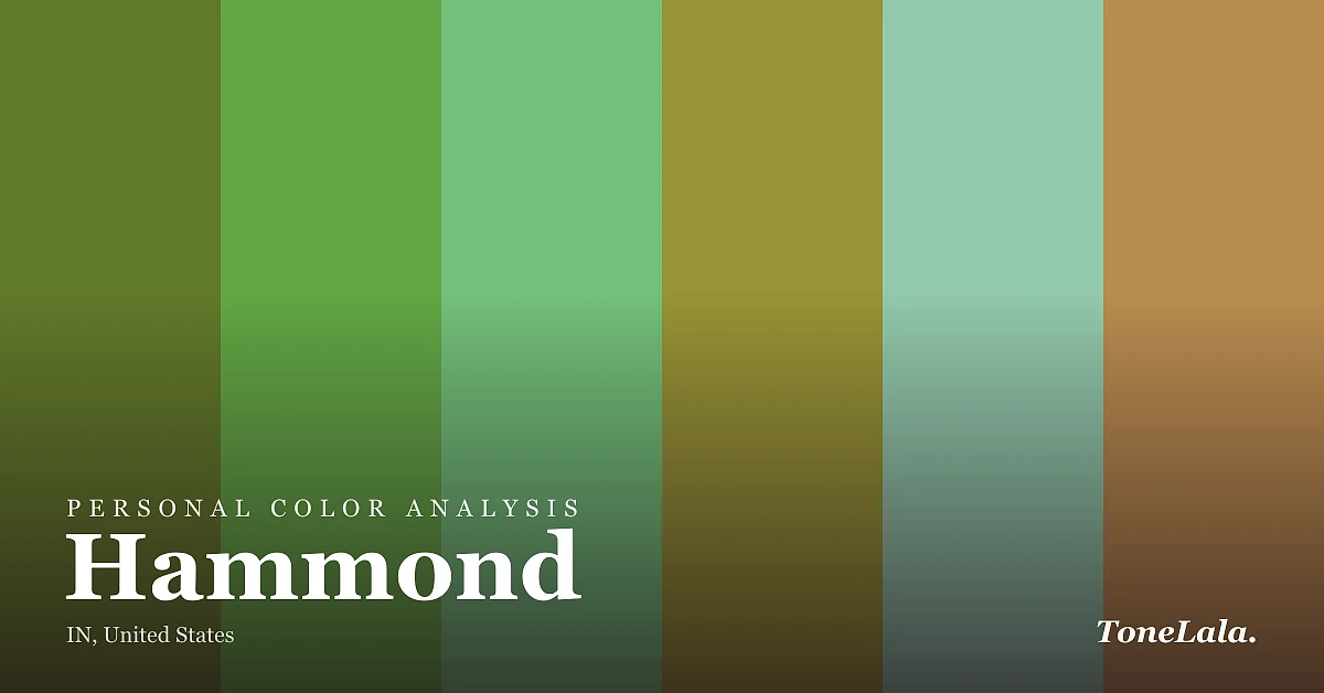 Personal color analysis in Hammond — the Hammond color palette by ToneLala